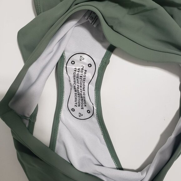 NWT Tempt Me High Waisted Sporty Scoop Neck Bikini set in Army Green Size XXL - Picture 6 of 11